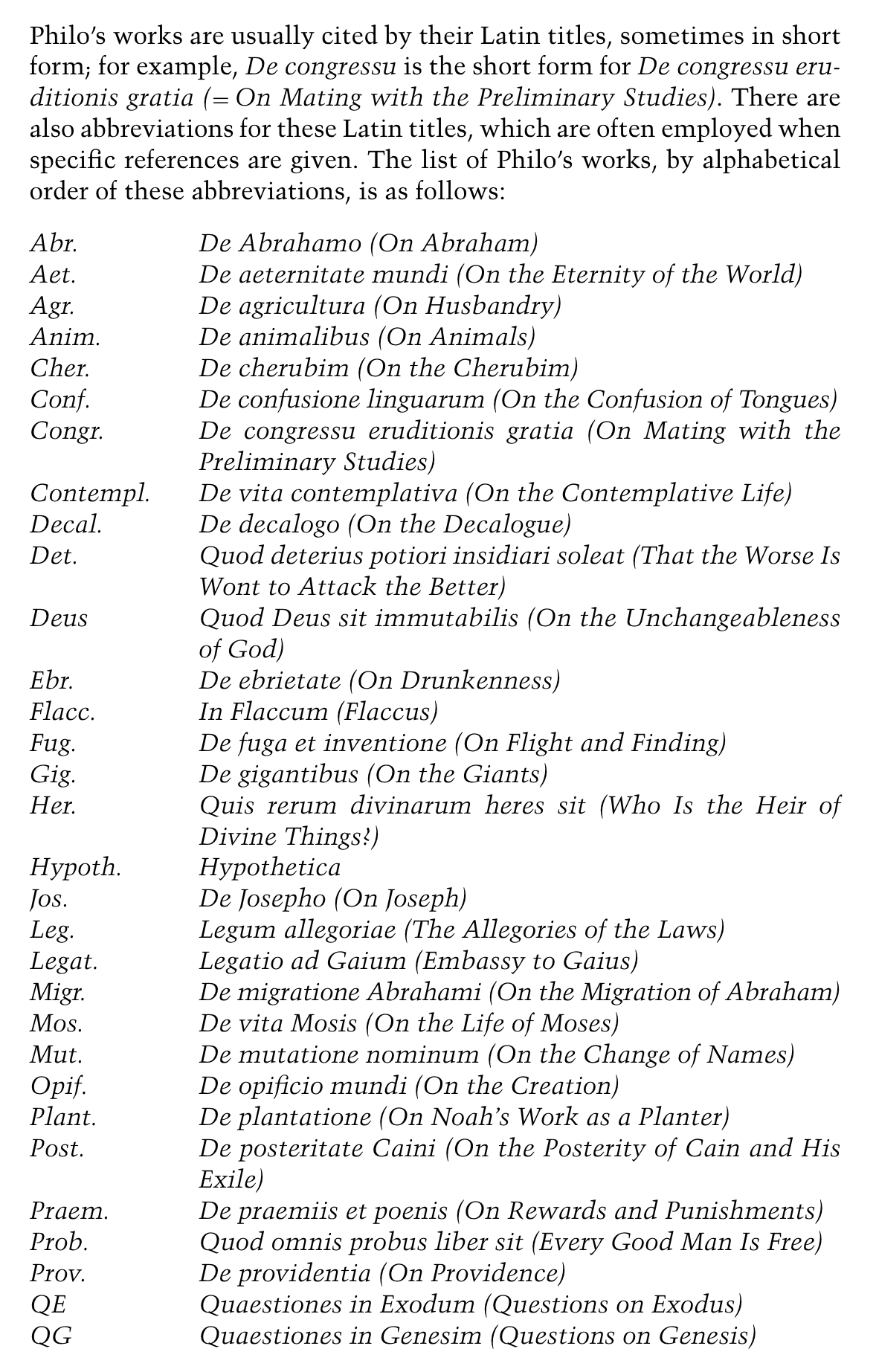 Philonic abbreviations, part 1