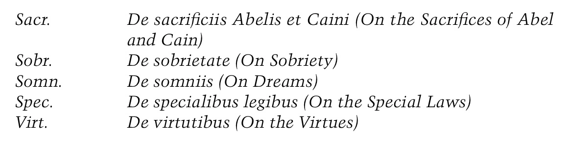 Philonic abbreviations, part 2